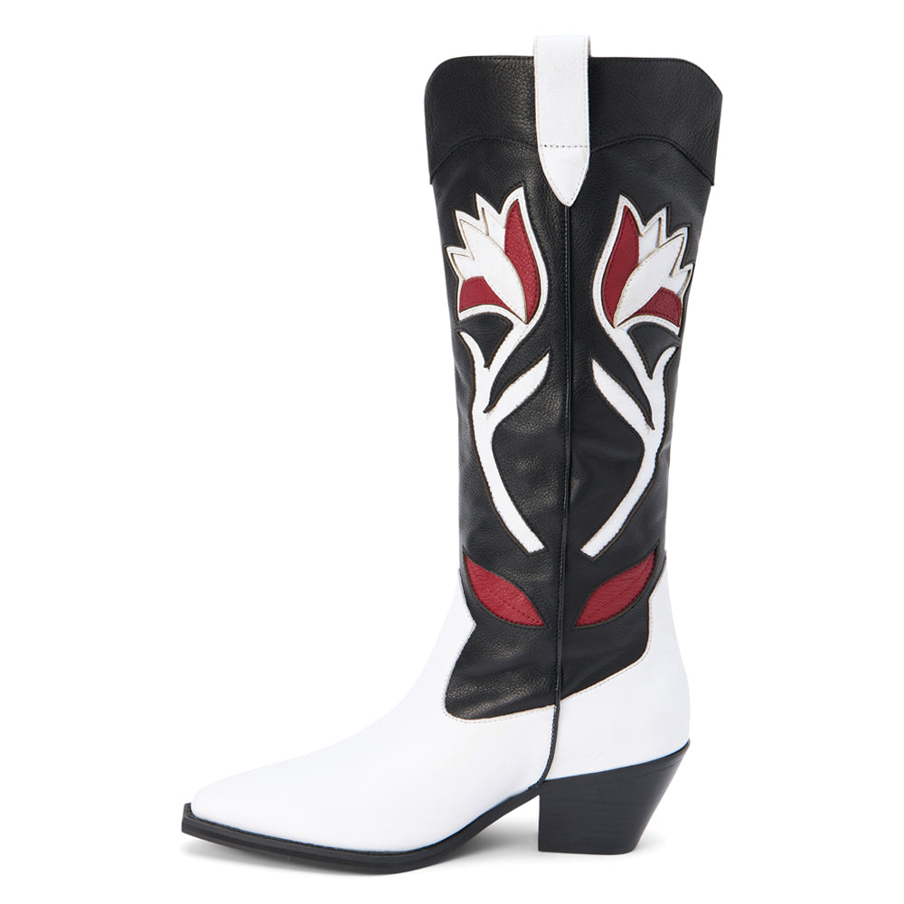 Cool Hand Floral Pointed Toe Cowboy Boots