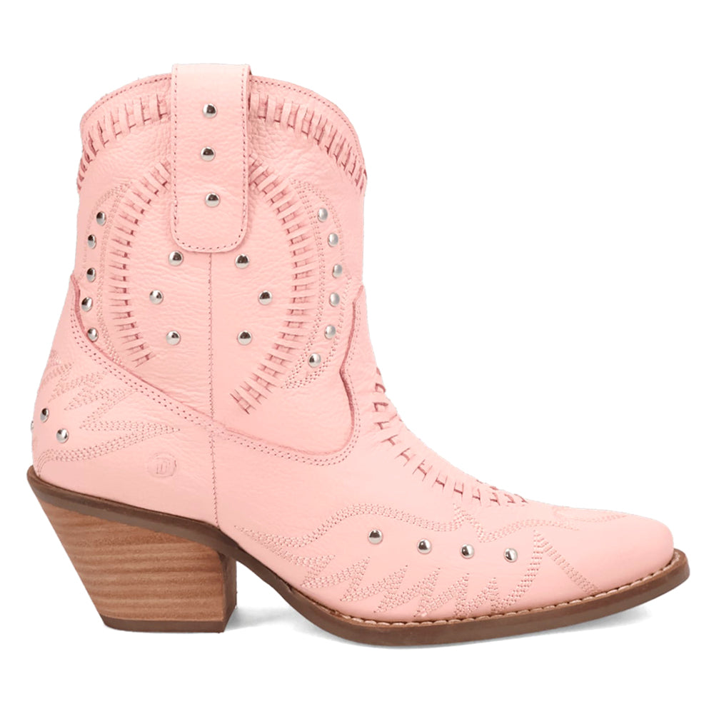 Precious Embroidered Studded Snip Toe Cowboy Booties