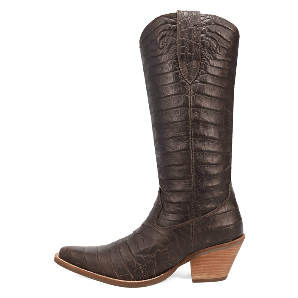 Ozzie Croc Embossed Snip Toe Cowboy Boots