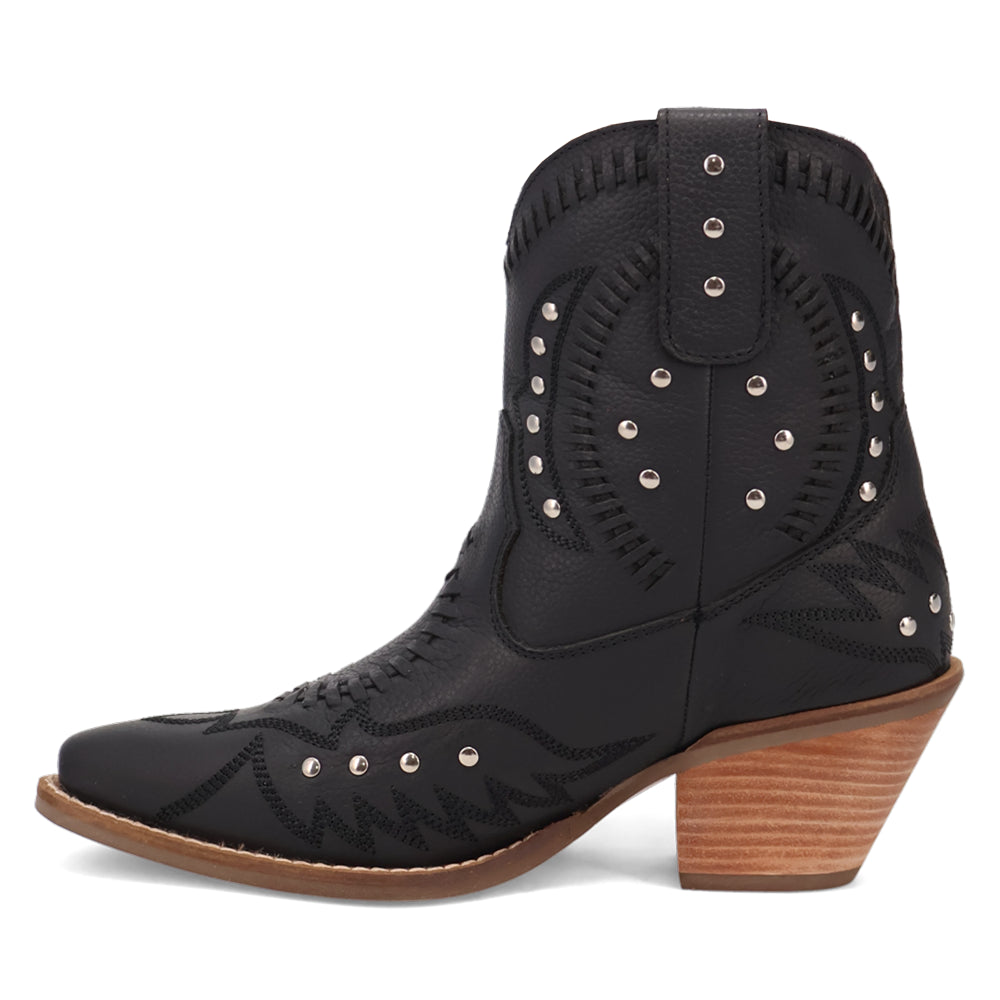 Precious Embroidered Studded Snip Toe Cowboy Booties