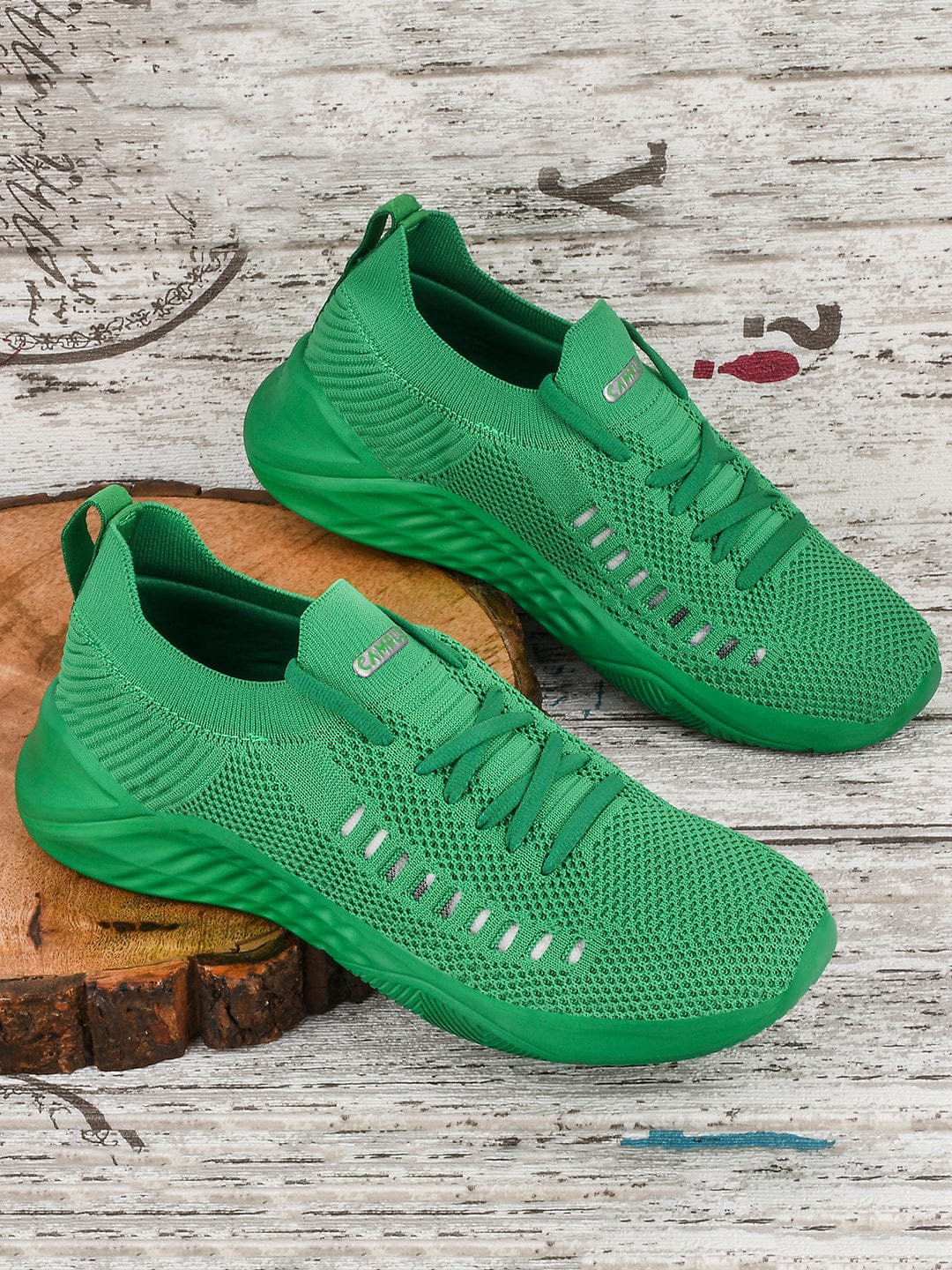 CAMP-FLEEK Green Women's Running Shoes