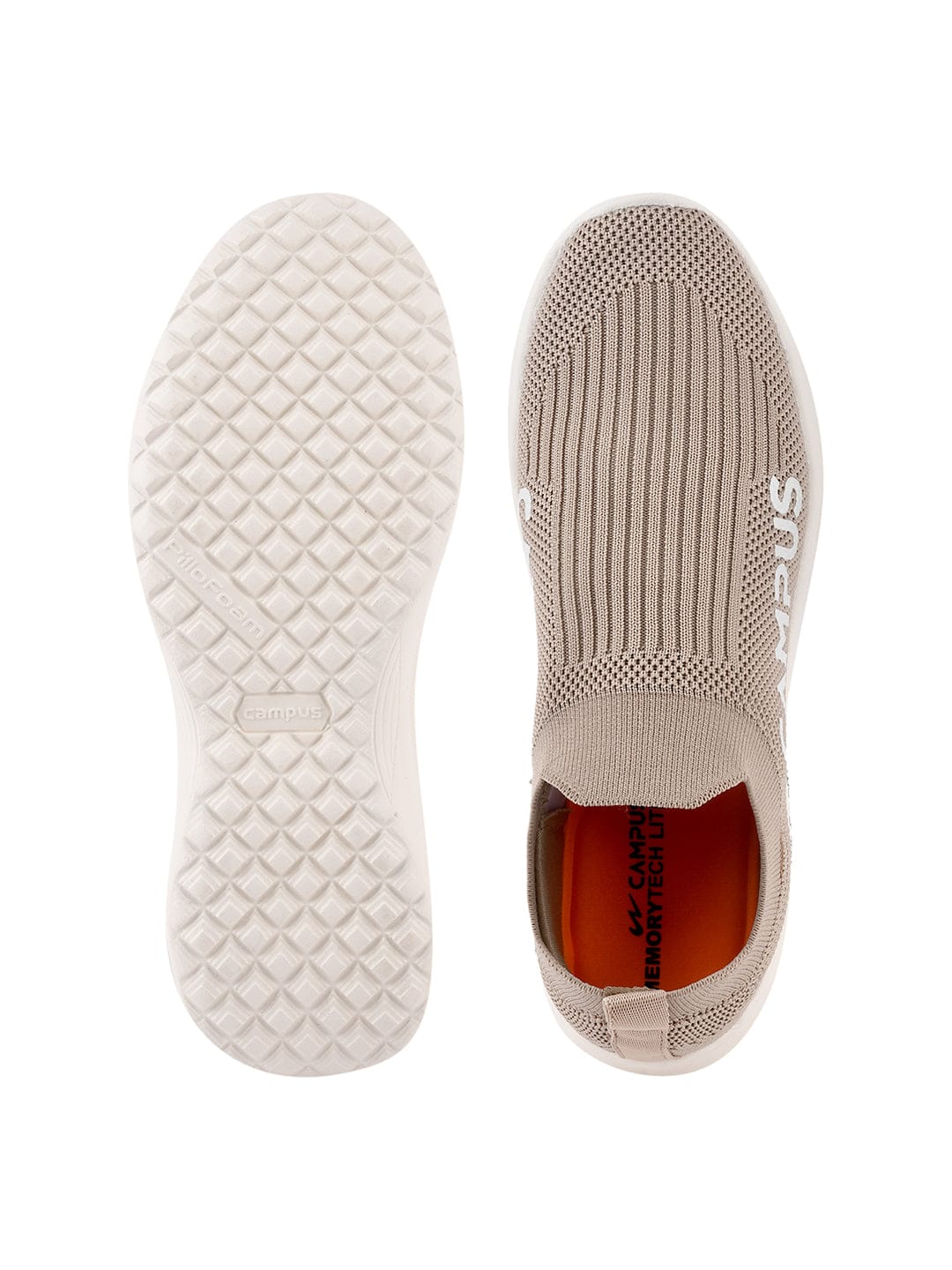 CAMP SENSE Beige Women's Slip-ons