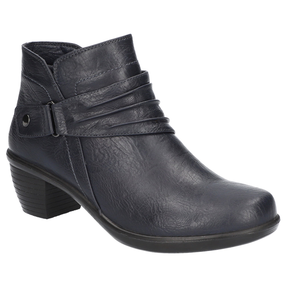 Damita Zippered Round Toe Booties