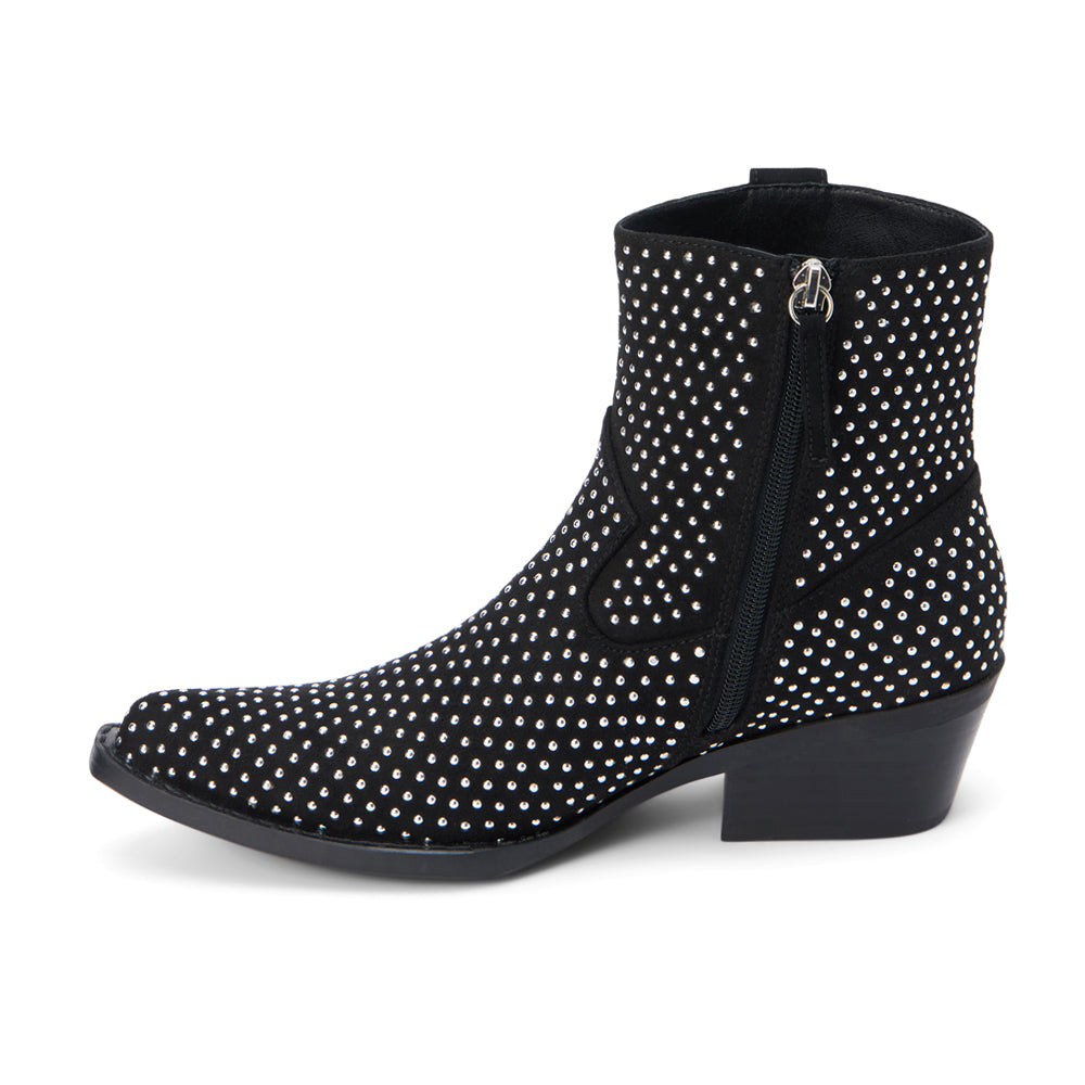 Calistoga Studded Pointed Toe Zippered Booties