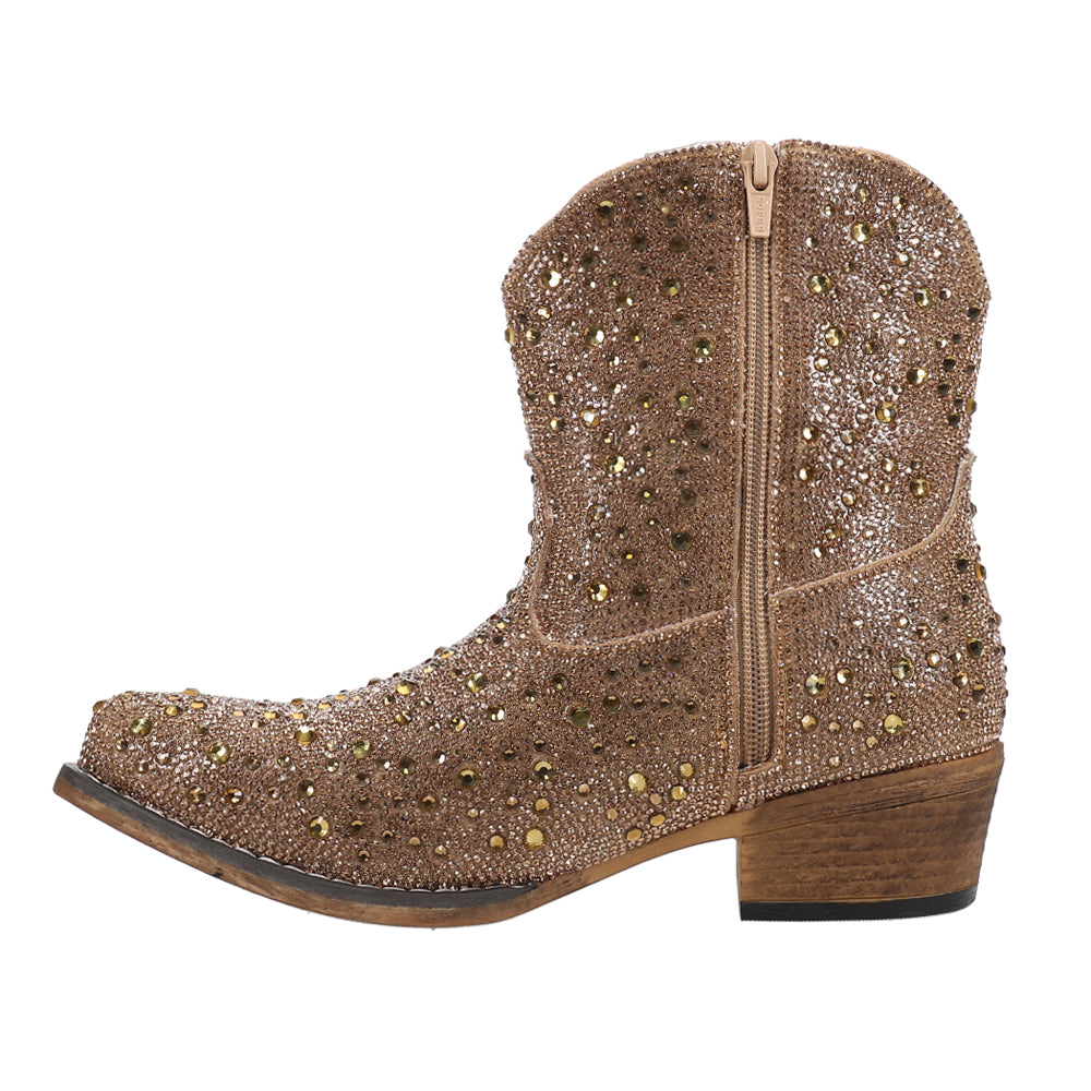 Shay Jewells Ankle Rhinestone Snip Toe Cowboy Booties