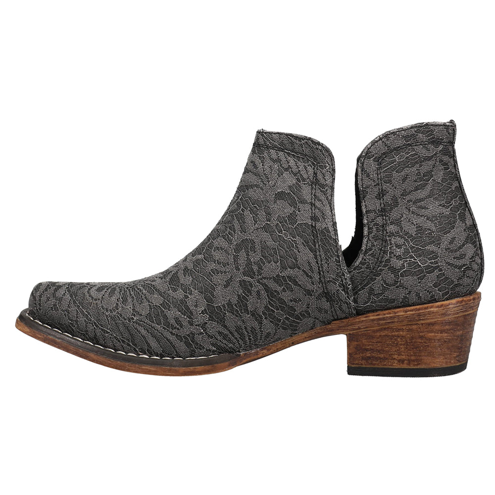 Ava Lace Snip Toe Cowboy Booties