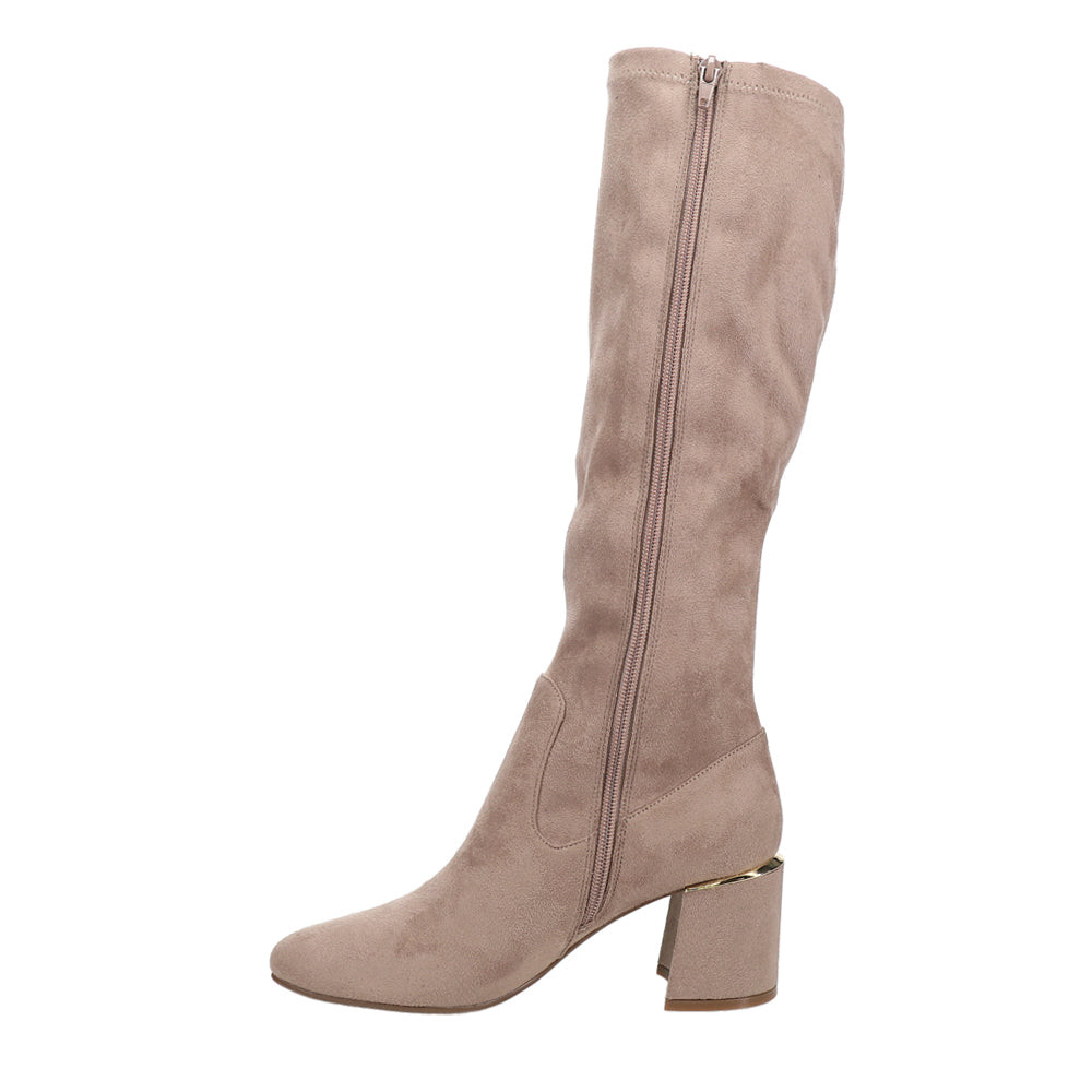 Ilona Tall Stretch Suede Square Toe Boots