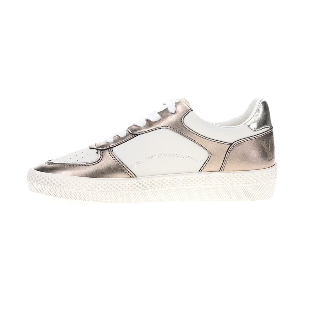 Fast Metallic Perforated Slip On Sneakers