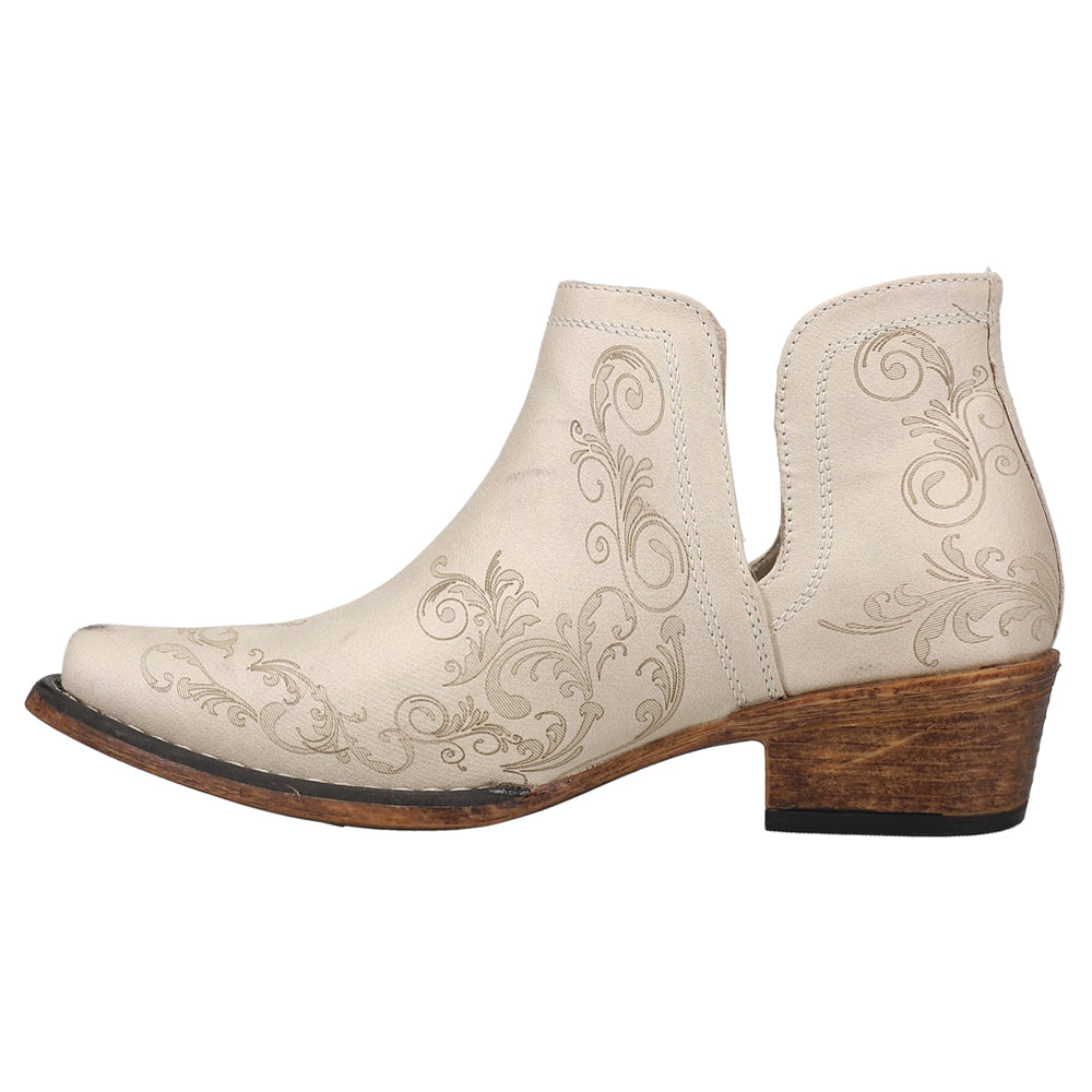 Ava Paisley Embossed Snip Toe Cowboy Booties