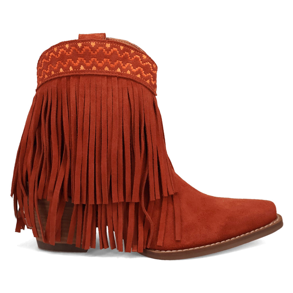 Tapadero Southwest Fringe Snip Toe Cowboy Booties