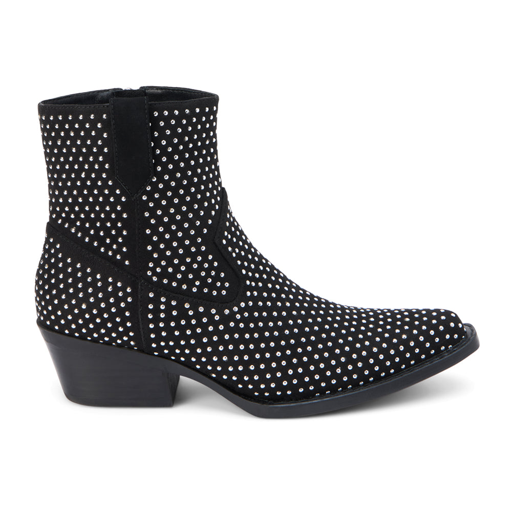 Calistoga Studded Pointed Toe Zippered Booties