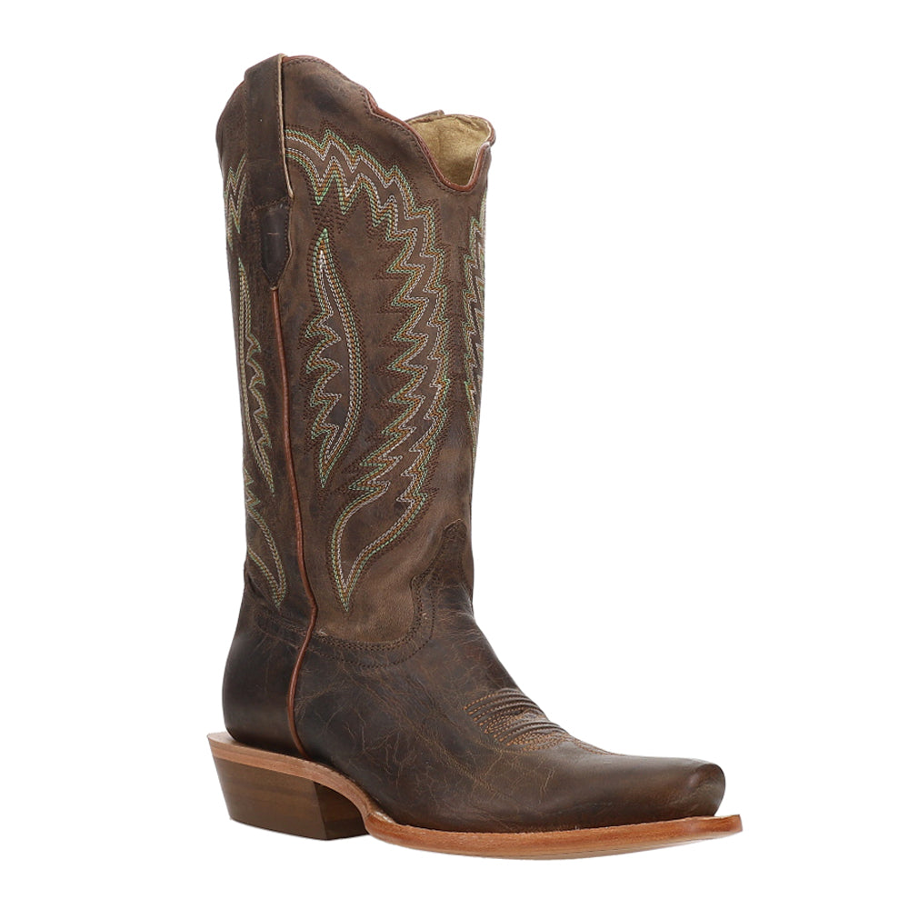 Goat Embroidered Narrow Square Toe Cowboy Boots