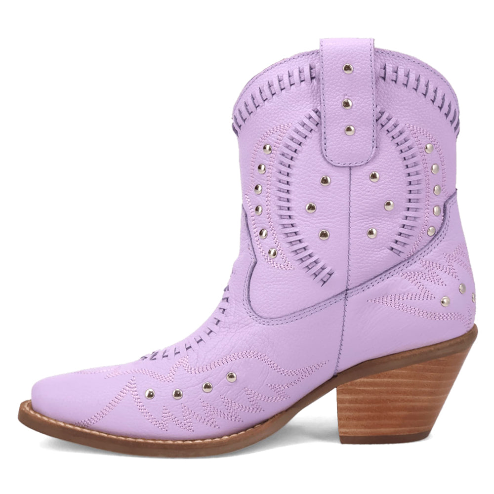 Precious Embroidered Studded Snip Toe Cowboy Booties