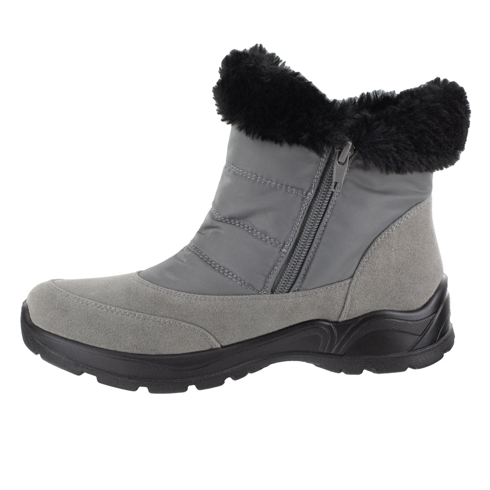 Frosty Zippered Round Toe Boots