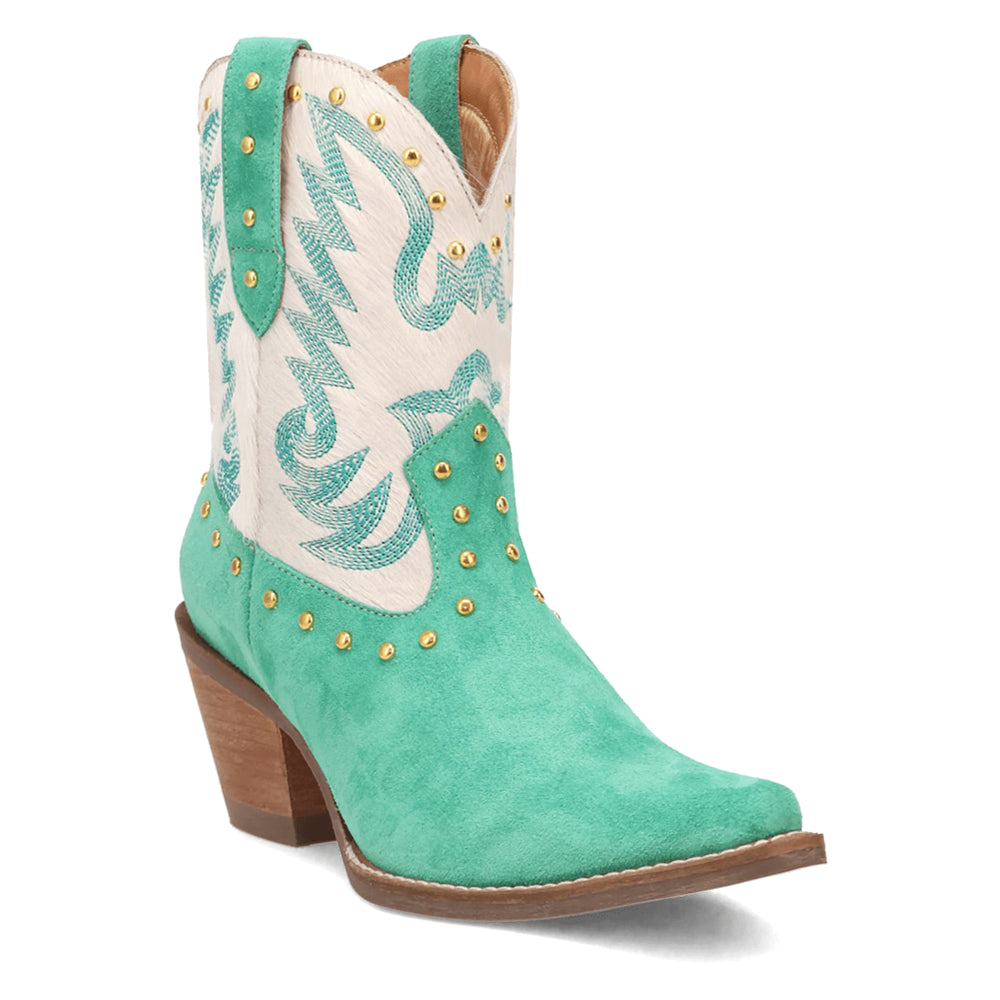 Rodeo Queen Embroidered Studded Snip Toe Cowboy Booties