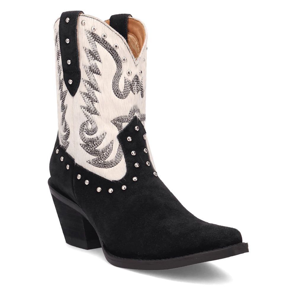 Rodeo Queen Embroidered Studded Snip Toe Cowboy Booties