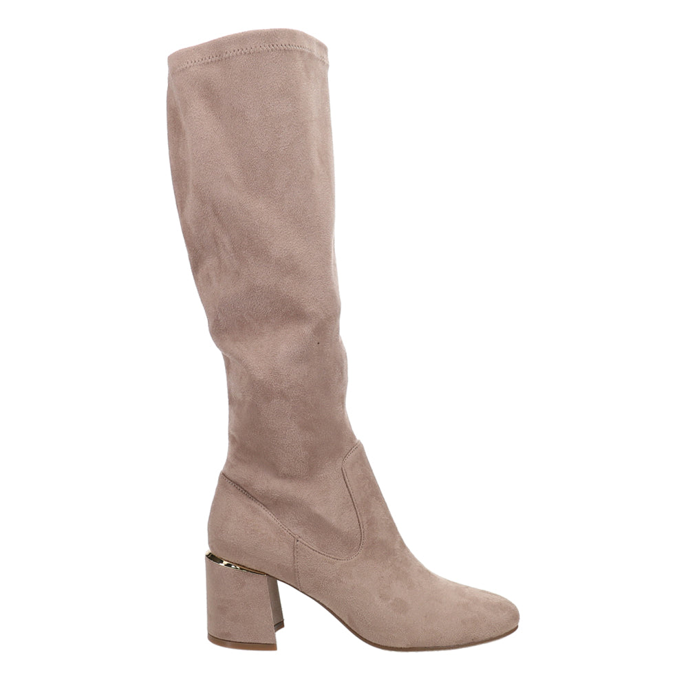 Ilona Tall Stretch Suede Square Toe Boots