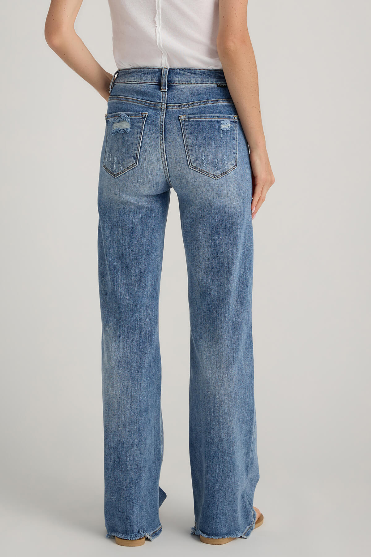 Risen Lexi High Rise Vintage Washed Wide Leg Jeans