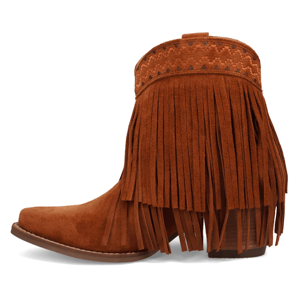 Tapadero Southwest Fringe Snip Toe Cowboy Booties