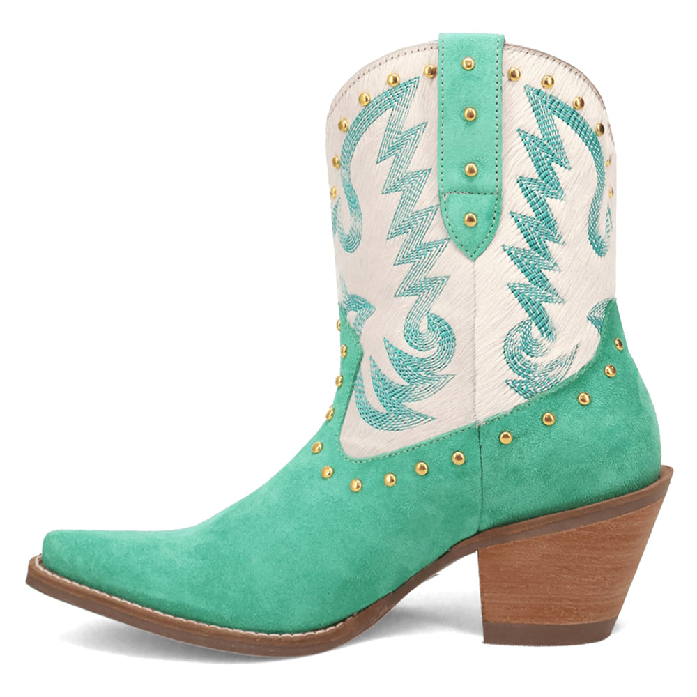 Rodeo Queen Embroidered Studded Snip Toe Cowboy Booties