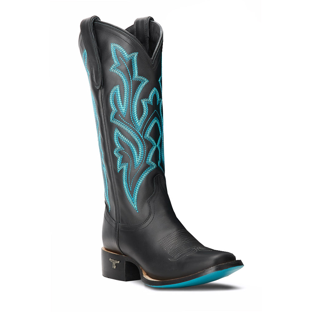 The Classic Embroidered Square Toe Cowboy Boots