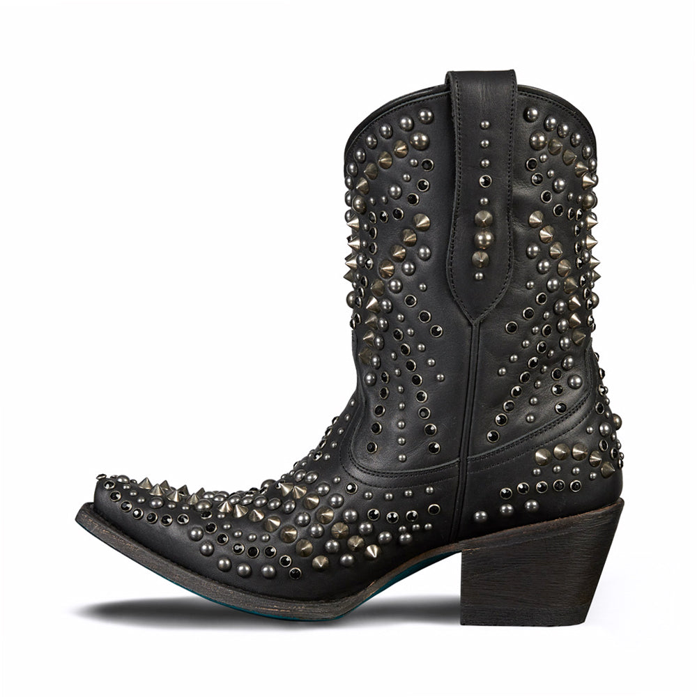 Dolly Studded Snip Toe Cowboy Booties