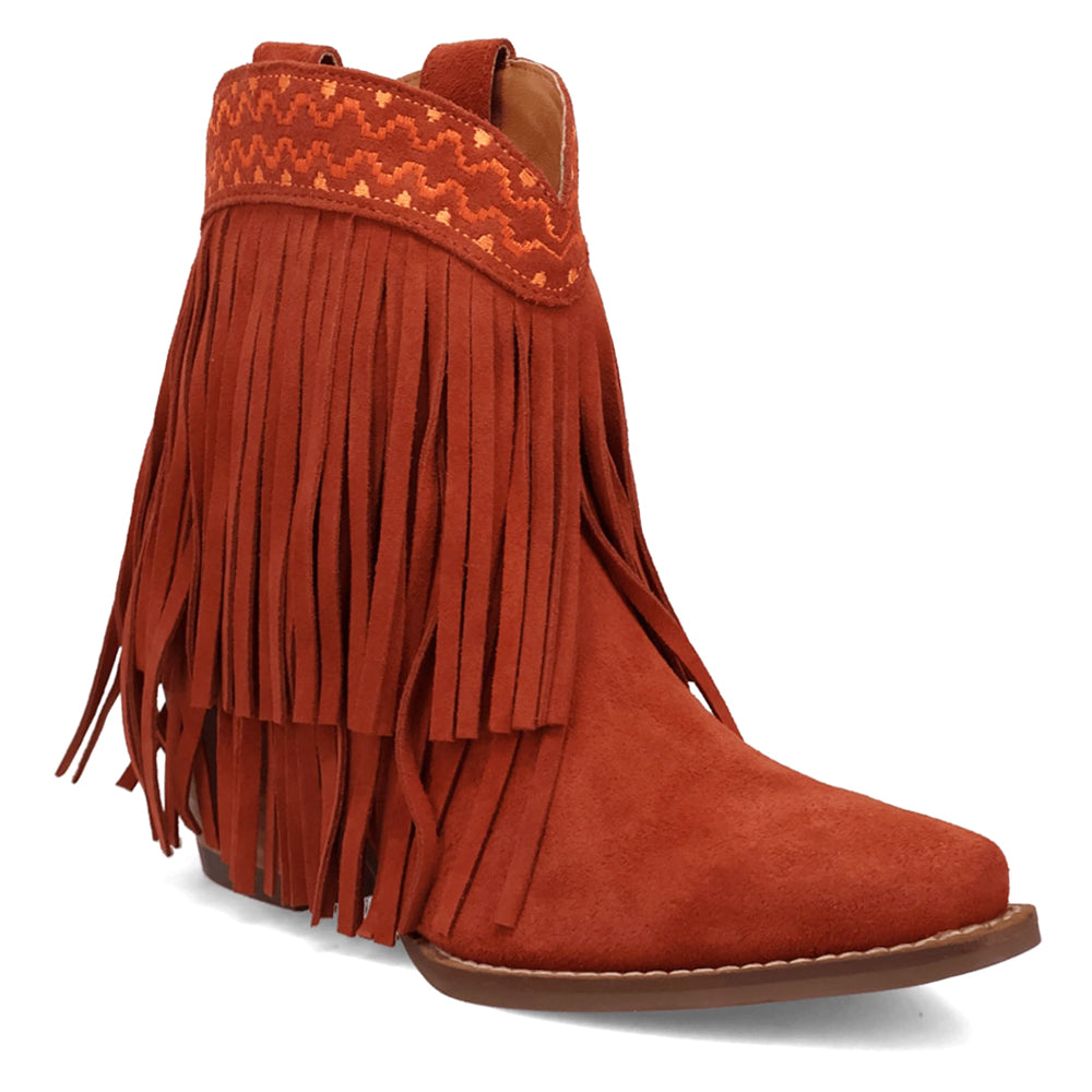 Tapadero Southwest Fringe Snip Toe Cowboy Booties