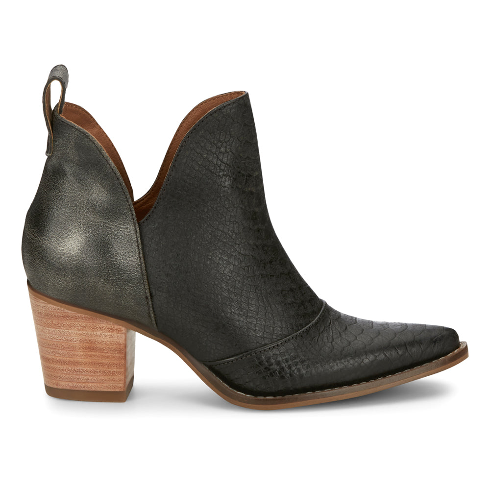 Micki Snake Print Snip Toe Cowboy Booties