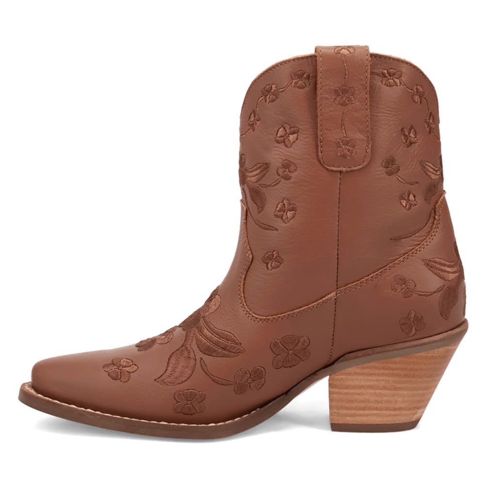 Sweetheart Floral Embroidered Snip Toe Cowboy Booties