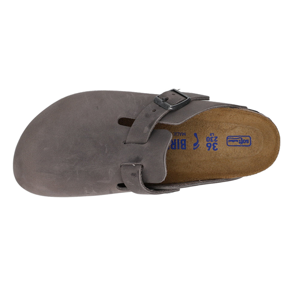 Boston Oiled Leather Footbed Clogs