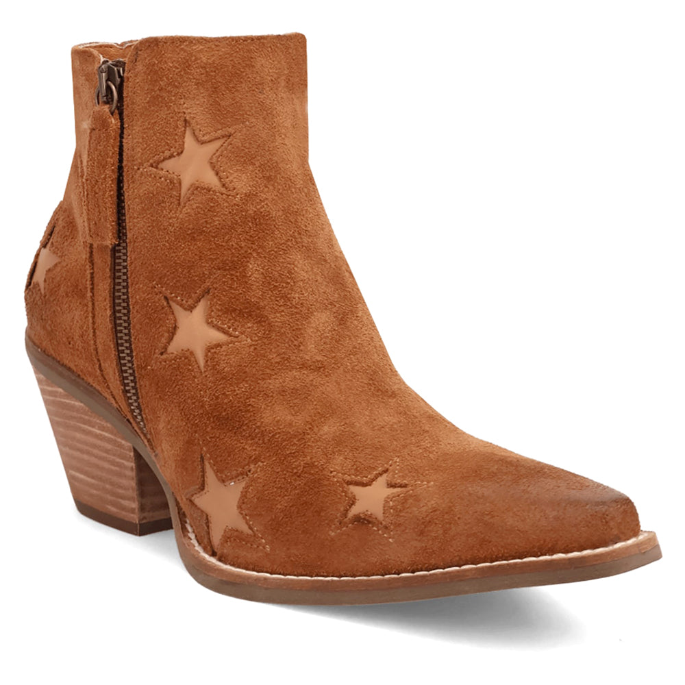 Little Star Cut Out Snip Toe Cowboy Booties