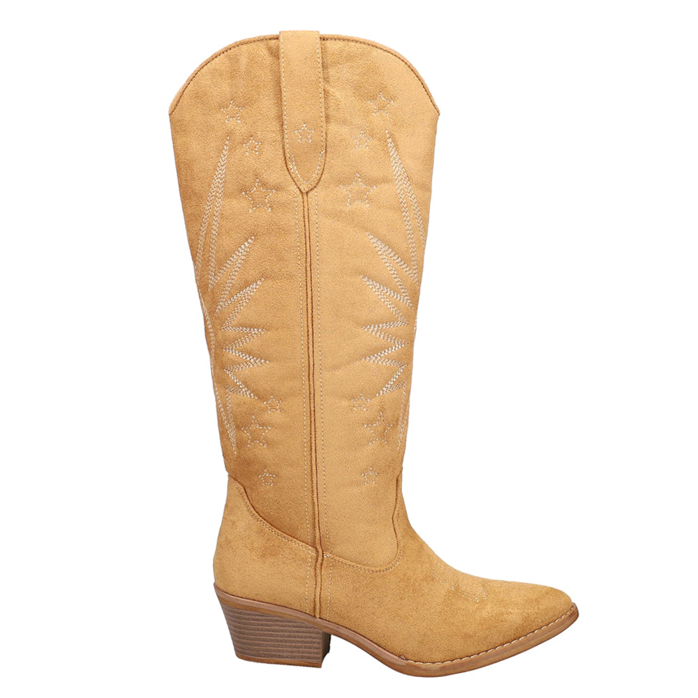 Starburst Narrow Pointed Toe Embroidered Cowboy Boots