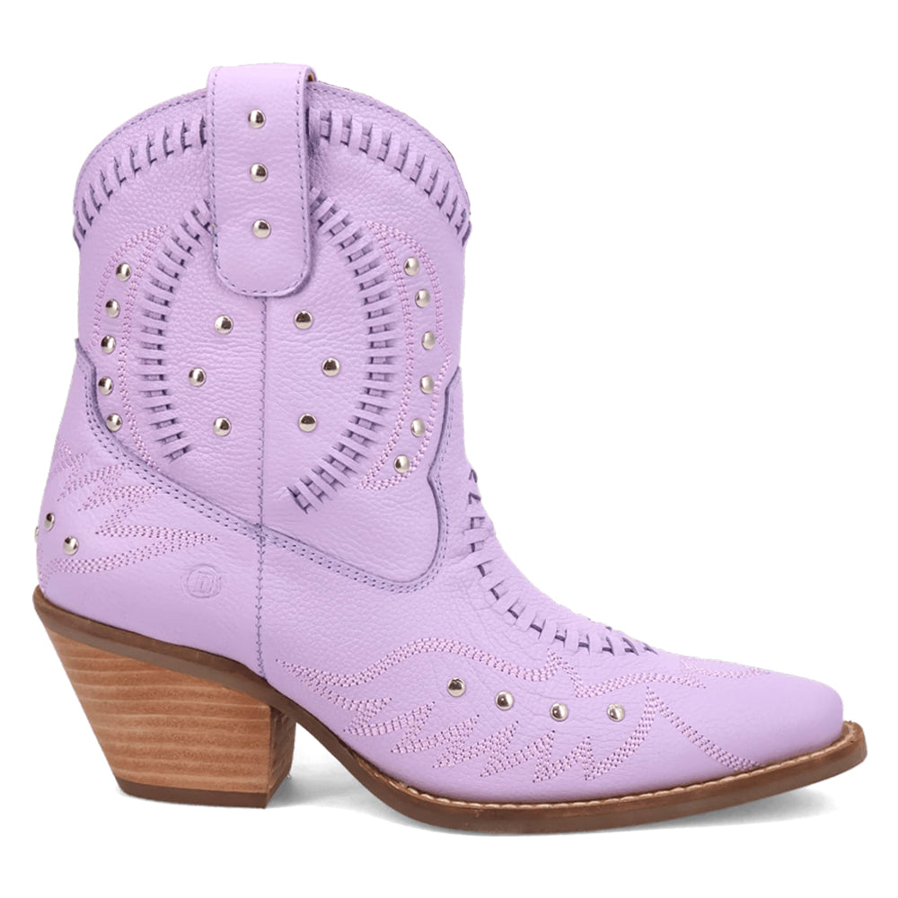 Precious Embroidered Studded Snip Toe Cowboy Booties