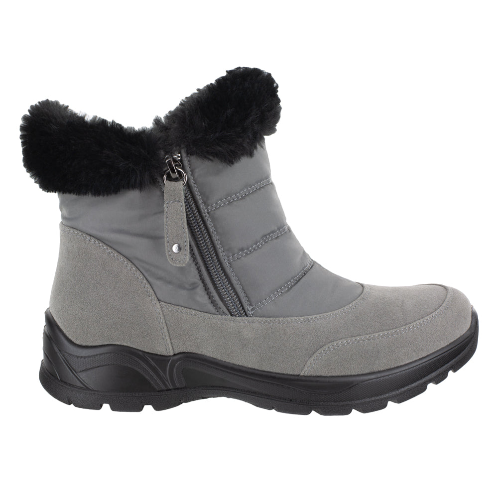 Frosty Zippered Round Toe Boots