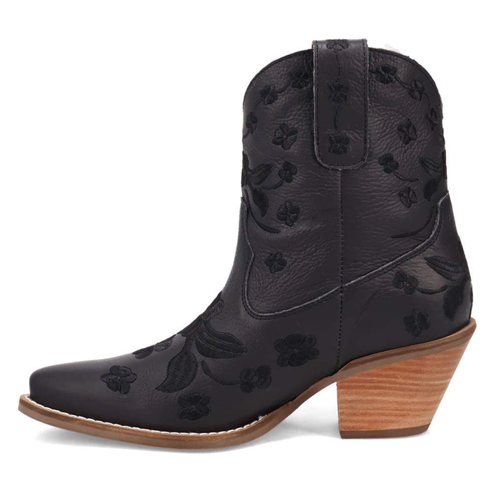 Sweetheart Floral Embroidered Snip Toe Cowboy Booties