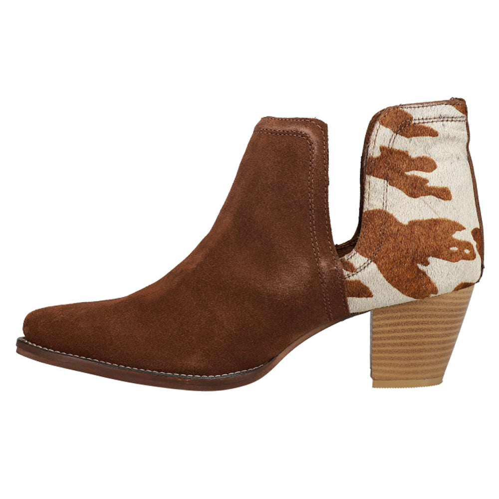 Rowdy Embroidery Pointed Toe Cowboy Booties