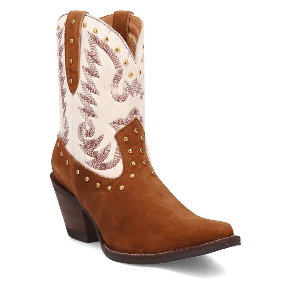 Rodeo Queen Embroidered Studded Snip Toe Cowboy Booties