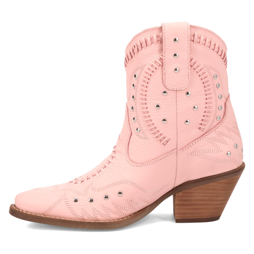 Precious Embroidered Studded Snip Toe Cowboy Booties