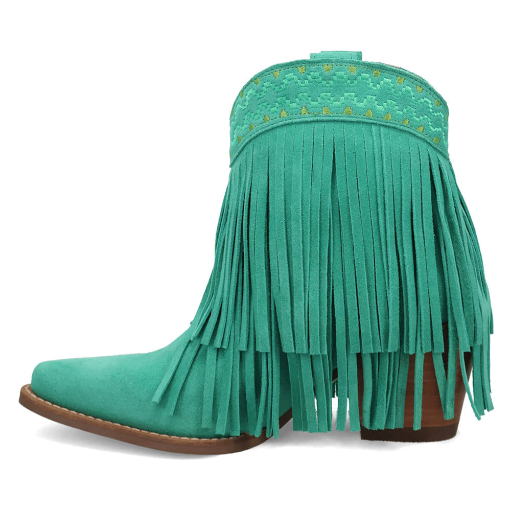 Tapadero Southwest Fringe Snip Toe Cowboy Booties