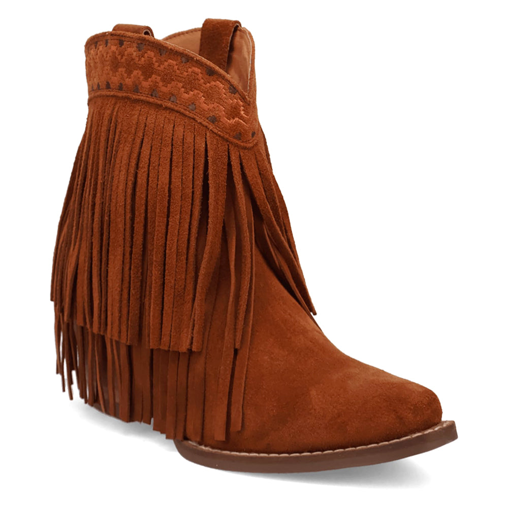 Tapadero Southwest Fringe Snip Toe Cowboy Booties