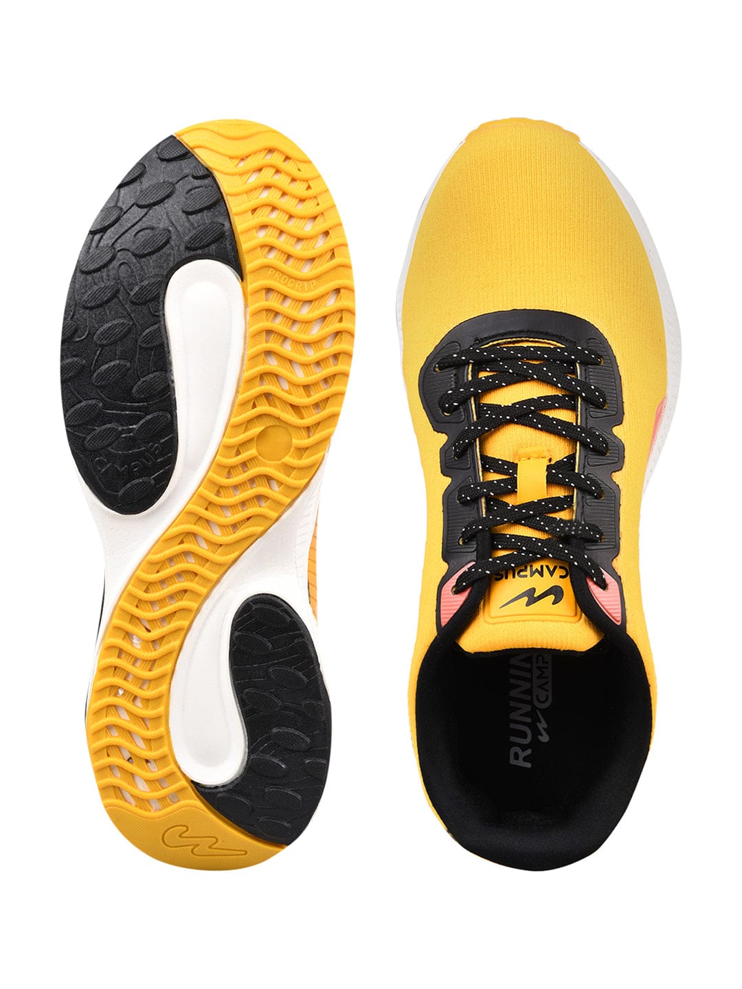 CAMP-HUSTUN Yellow Men's Running Shoes