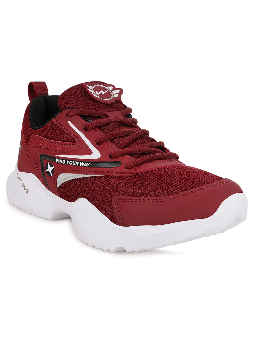 NINZA JR Maroon Child Running Shoes