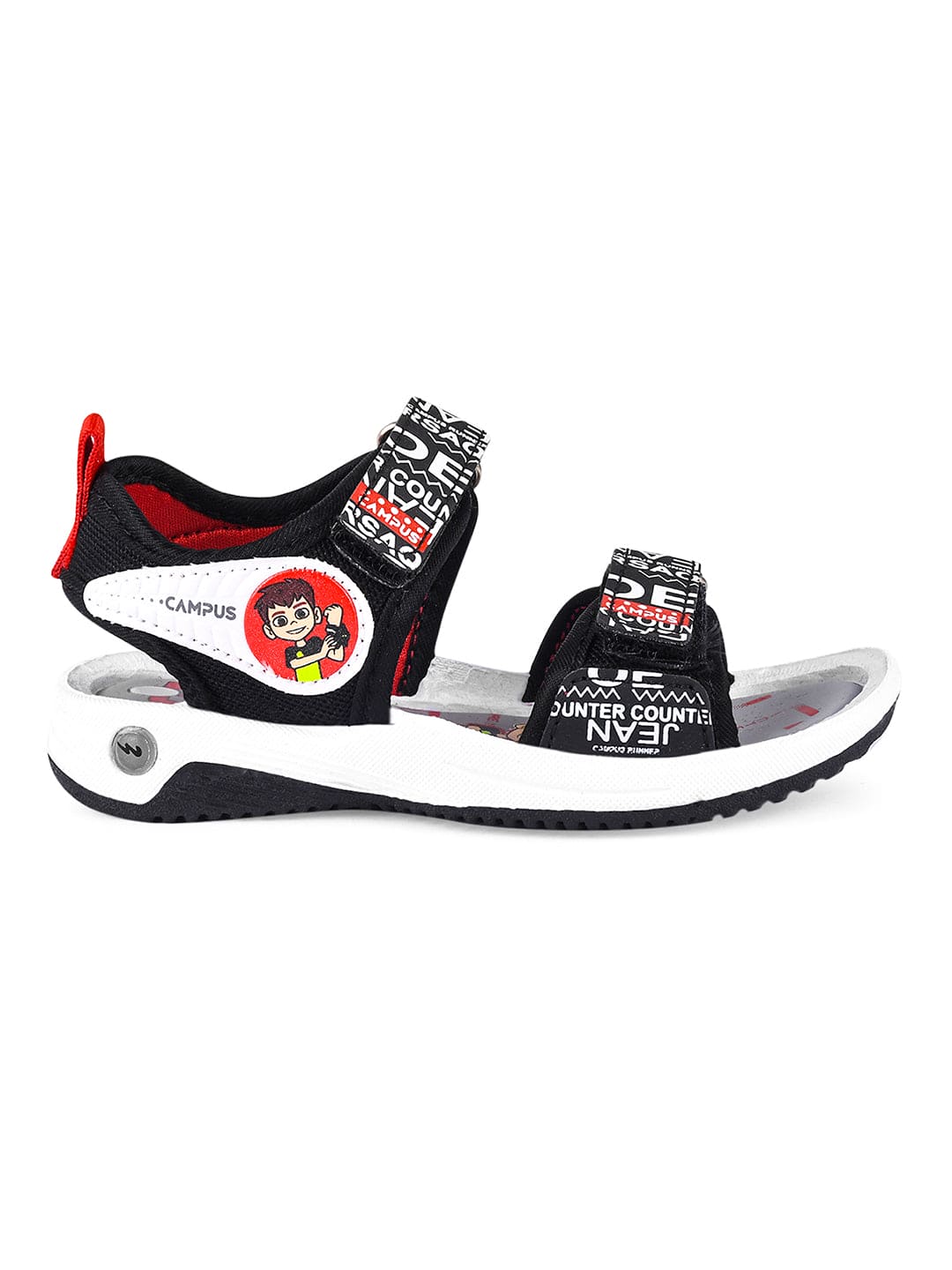 SL-524 Black Kid's Sandals