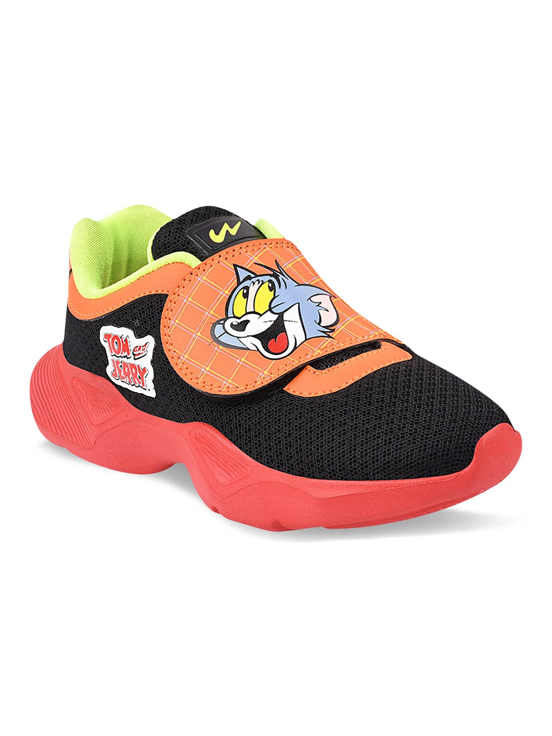 T&J-05V Black Kid's Running Shoes