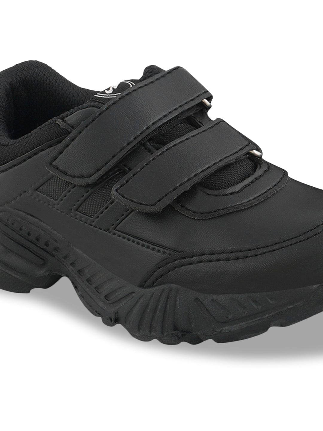 BINGO-151VA Black Kid's School Shoes