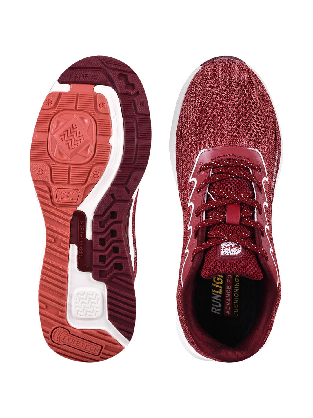 CAMP ALFRED Red Men's Running Shoes