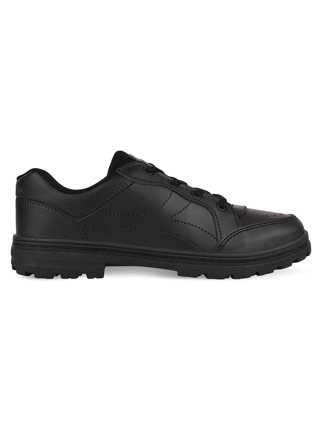 CS-63S Black Kid's School Shoes