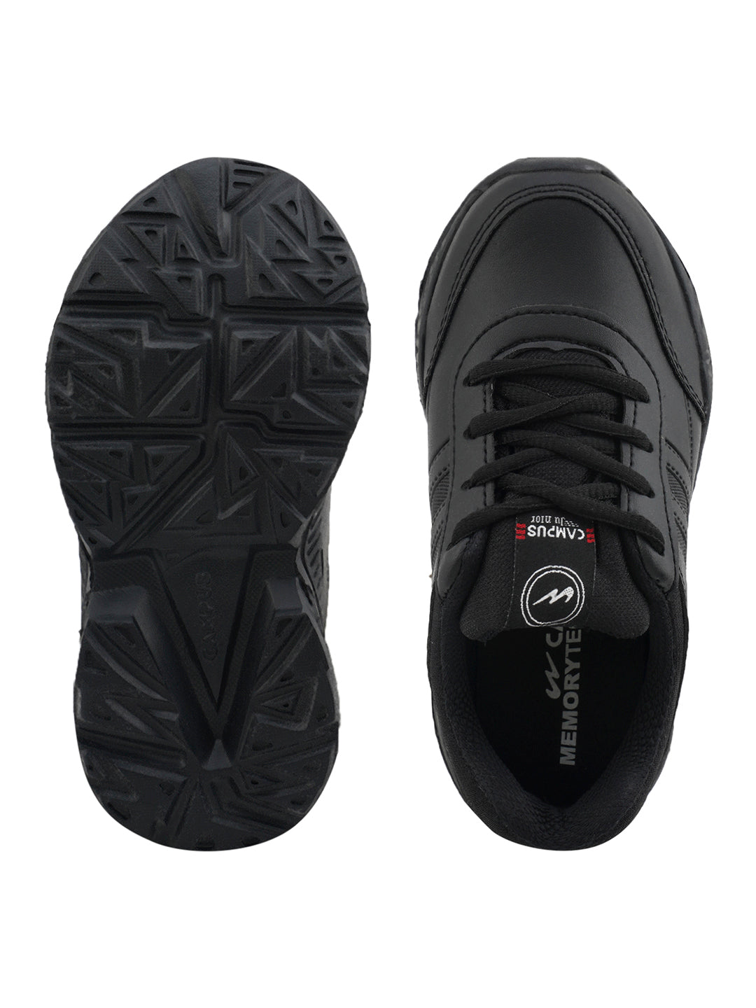 BINGO-151R Black Kid's School Shoes