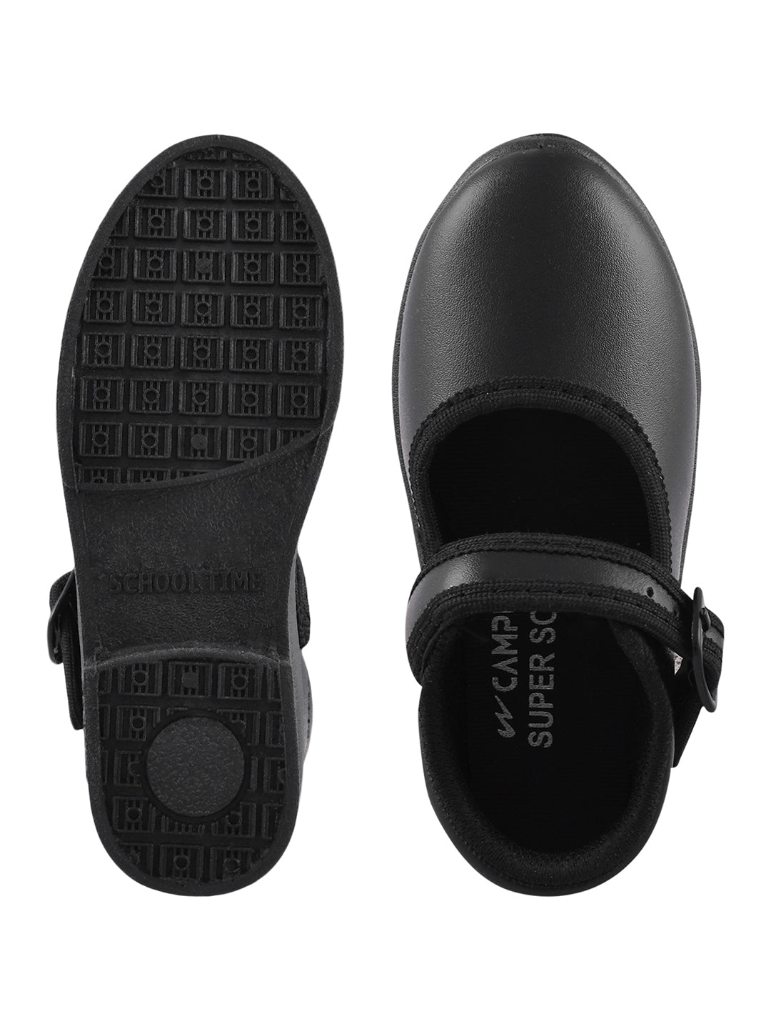 CS-A10A Black Girl's School Shoes