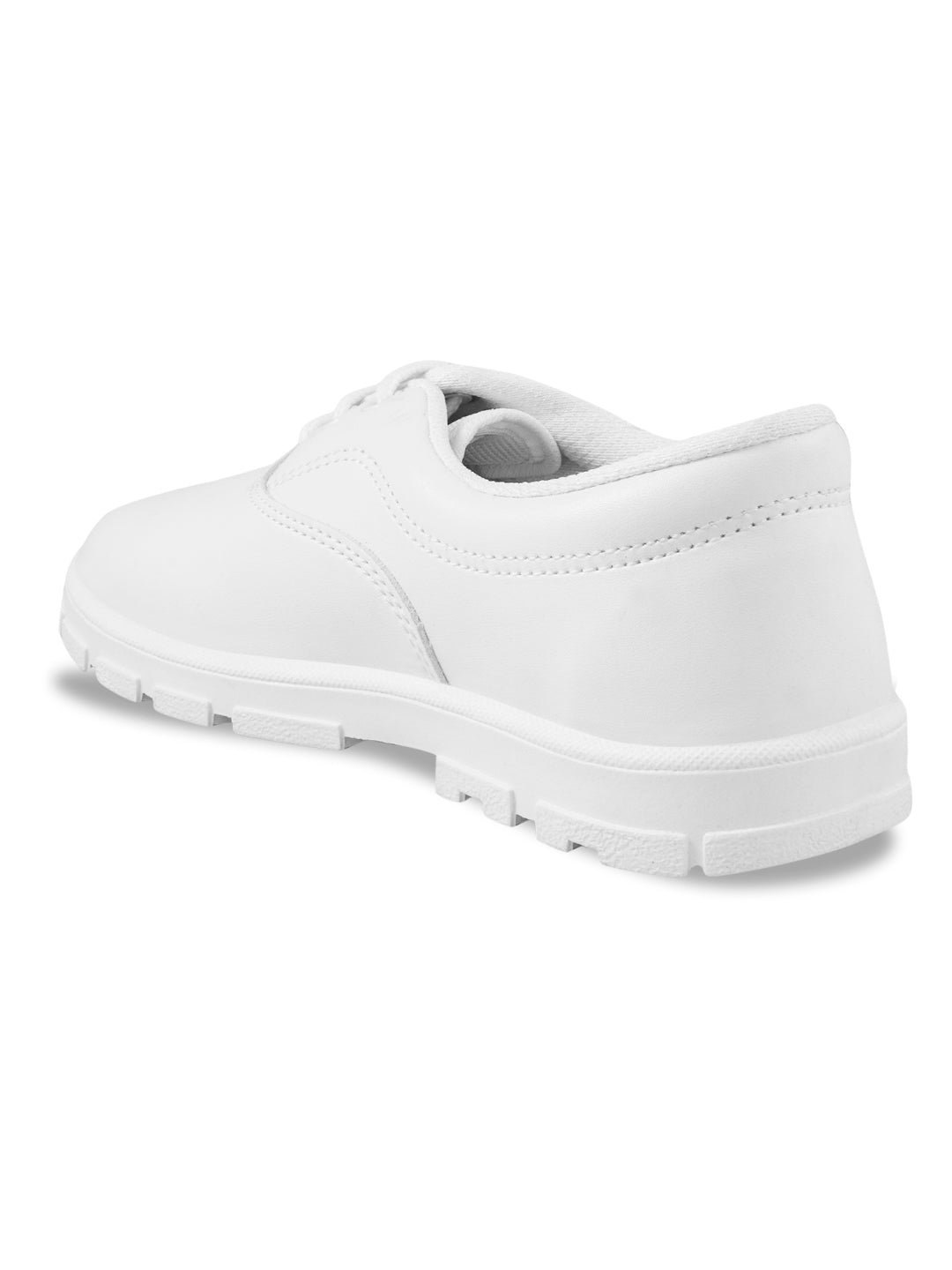 CS-A7A White Kid's School Shoes